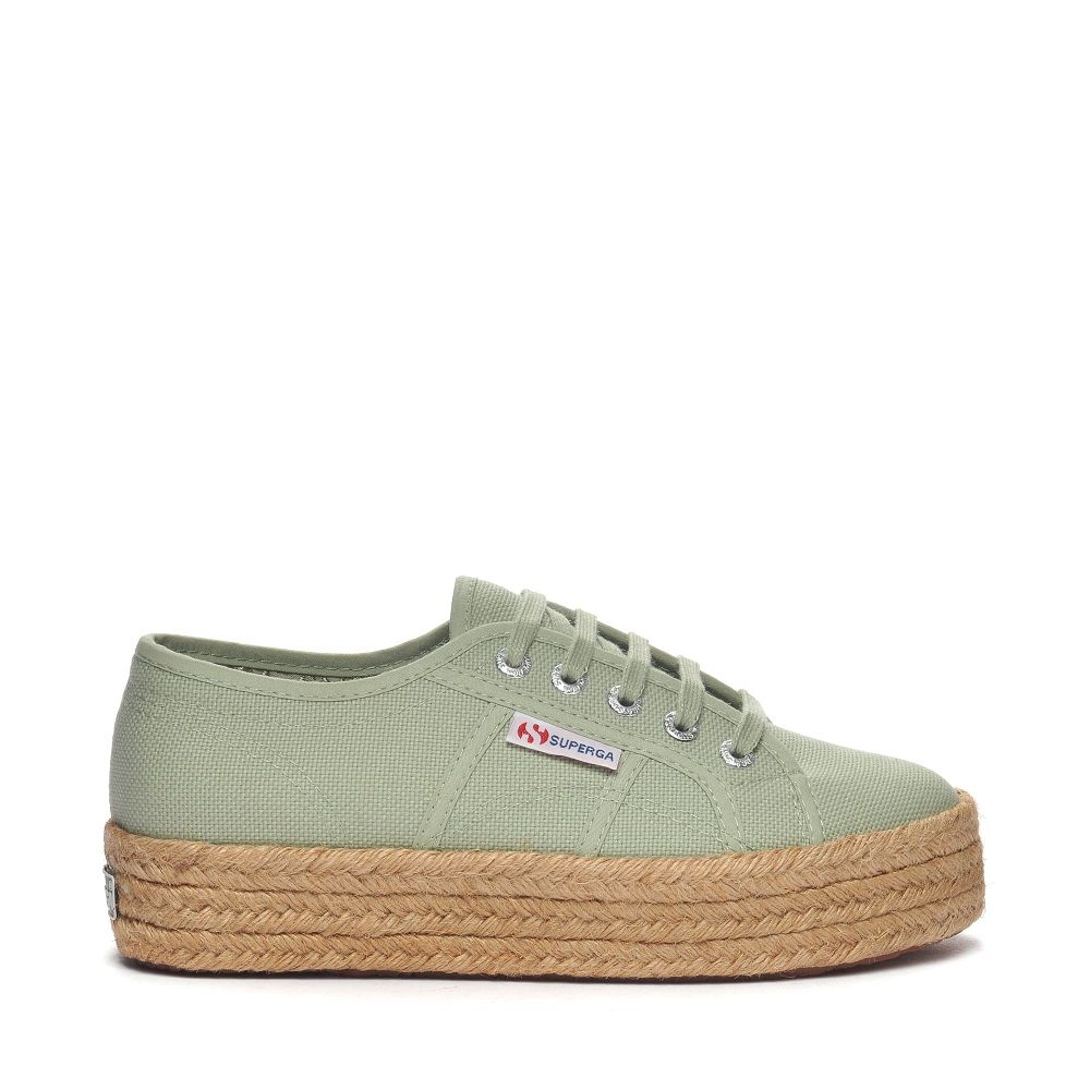 Superga 2730 Rope Green Platform Sneakers - Women's Sneakers USA | US1126189